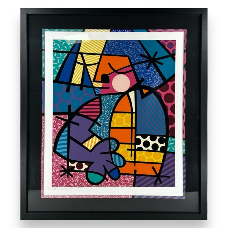 Romero Britto(Brazilian, b.1963) "Jennifer" Screenprint. Hand signed and numbered 56/300. Size: 46" (1 of 5)
