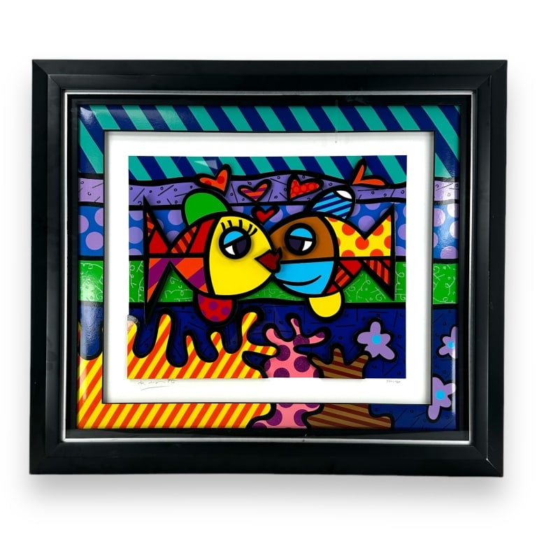 Romero Britto (Brazilian, b.1963) Holidays 2007 3D. Includes gallery COA on verso. 23.5 x 27.5" art. (1 of 6)