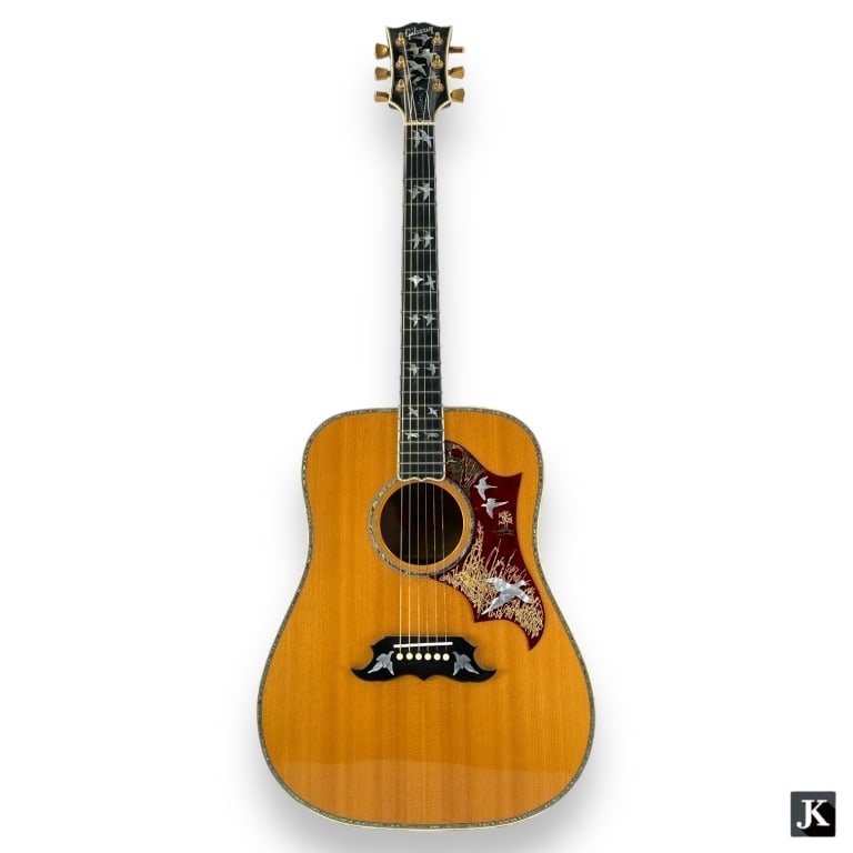 Gibson Custom "Doves In Flight" six string acoustic guitar. Includes original Gibson black hardside (1 of 8)