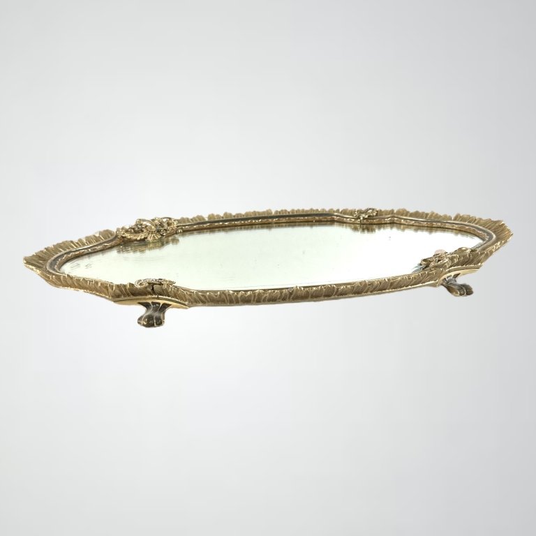 Jay Strongwater Large Ruffled Mirror Tray (1 of 3)