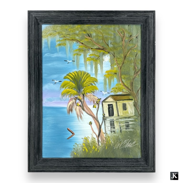 Al Black (B.1947) FL Highwaymen Oil on Board. Approx: 20" x 24" panel, 29" x 23" framed. EF/B15/BW (1 of 4)