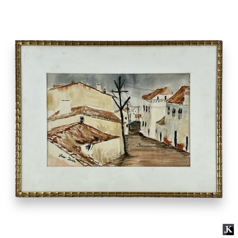 Lena Gurr (AMERICAN / NEW YORK, 1897 - 1992) original watercolor work on artist paper depicting a (1 of 4)