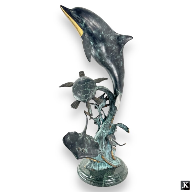 In the manner of Robert Wyland (AMERICAN / CALIFORNIA / MICHIGAN, Born 1956) marine life bronze (1 of 3)