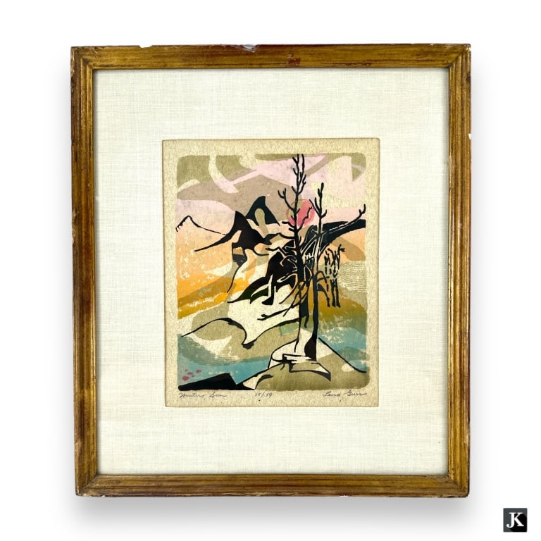 Lena Gurr (AMERICAN / NEW YORK, 1897 - 1992) serigraph on paper depicting a landscape scene with (1 of 6)