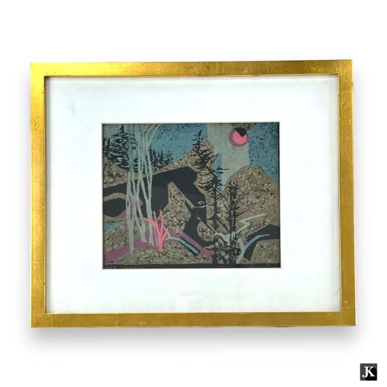 Lena Gurr (AMERICAN / NEW YORK, 1897 - 1992) serigraph on paper depicting a landscape scene titled (1 of 5)