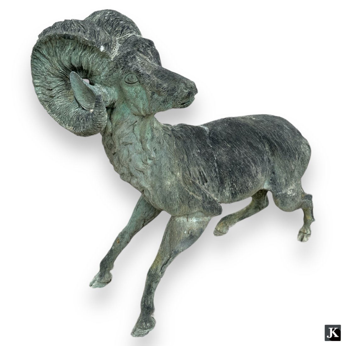 Vintage Large Figural Ram Bronze Garden Sculpture (1 of 3)