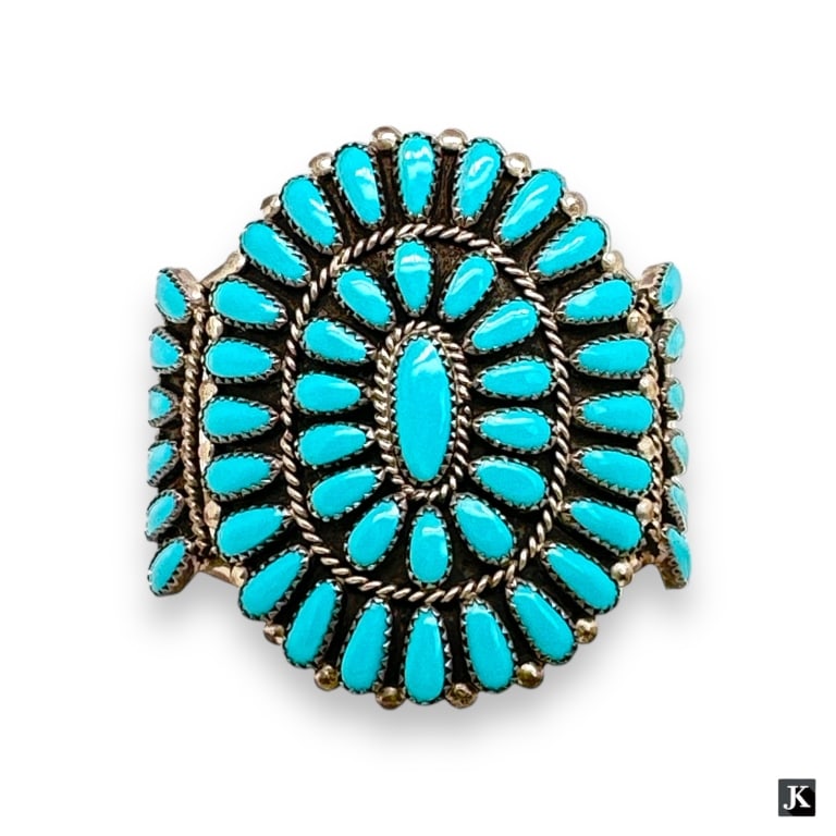 A vintage Old Pawn or possiby Fred Harvey Era Native American Indian Southwestern, probably Zuni, (1 of 3)