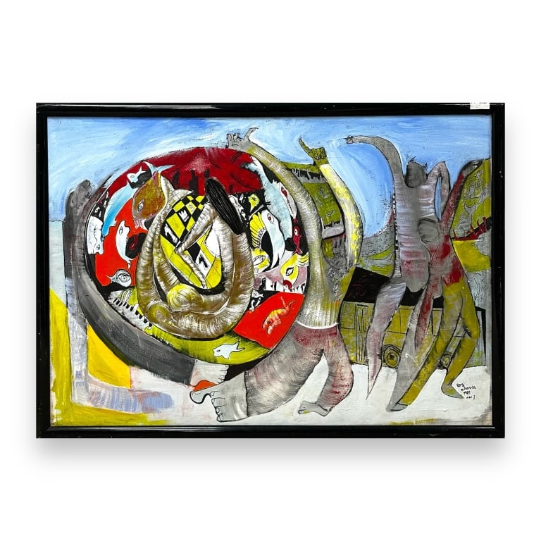 Royi Akavia (ISRAEL / UNITED STATES / FLORIDA / JAPAN, Born 1956) large oil painting on canvas (1 of 6)