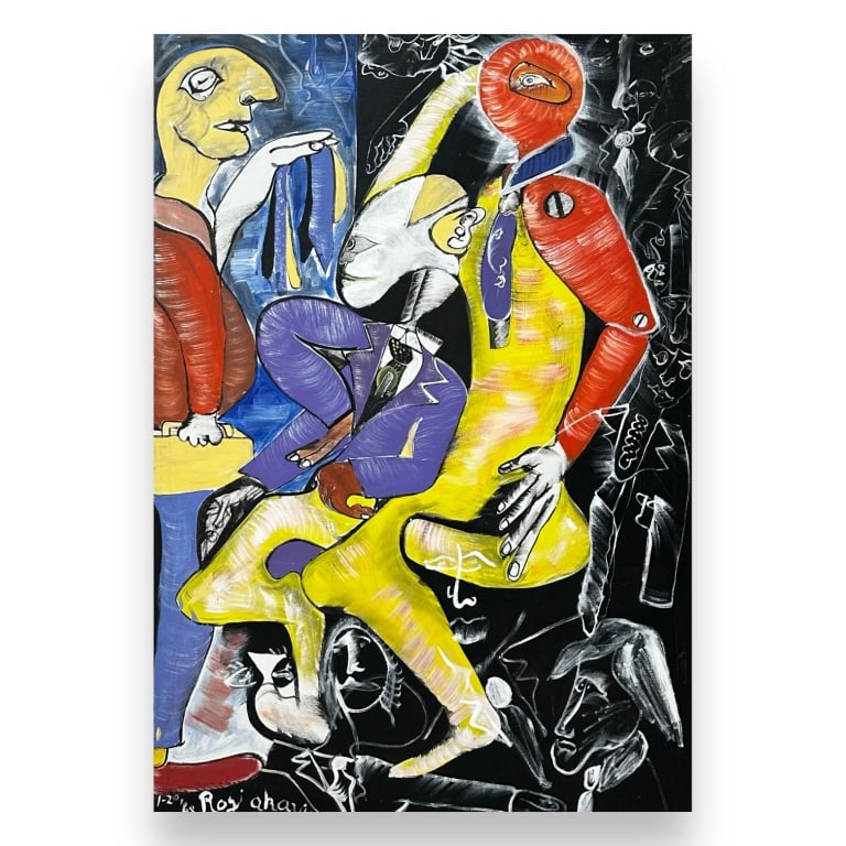 Royi Akavia (ISRAEL / UNITED STATES / FLORIDA / JAPAN, Born 1956) large oil painting on canvas (1 of 5)