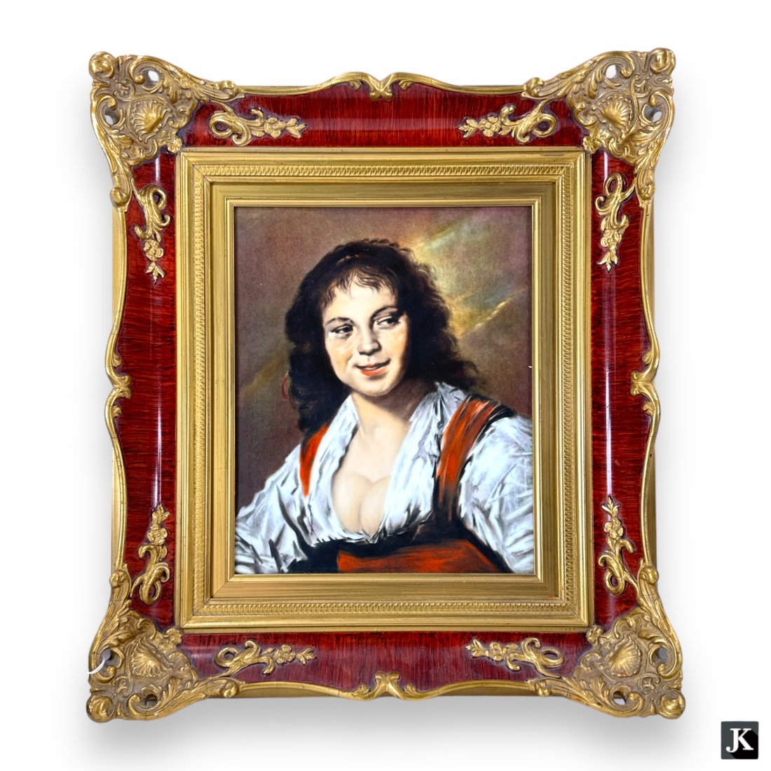 A large Rostenthal German hand painted porcelain plaque after Frans Hals (NETHERLANDS / BELGIOUM, (1 of 4)