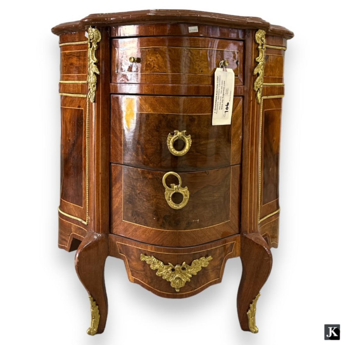 Vintage French Empire Style Wood Chest Of Drawers (1 of 4)