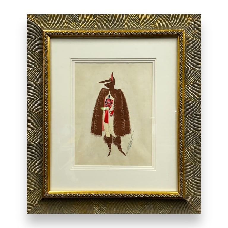 Romain de Tirtoff 'Erte' (Russian / French, 1892-1990) Gouache on paper. Numbered 4773 on back. (1 of 5)