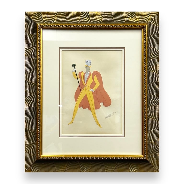 Romain de Tirtoff 'Erte' (Russian / French, 1892-1990) Gouache on paper. Tiled "Champagne" on back (1 of 5)