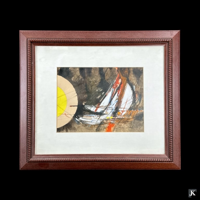 Baruj Salinas (CUBAN / SPAIN / UNITED STATES / FLORIDA, Born 1938) watercolor painting on paper (1 of 4)