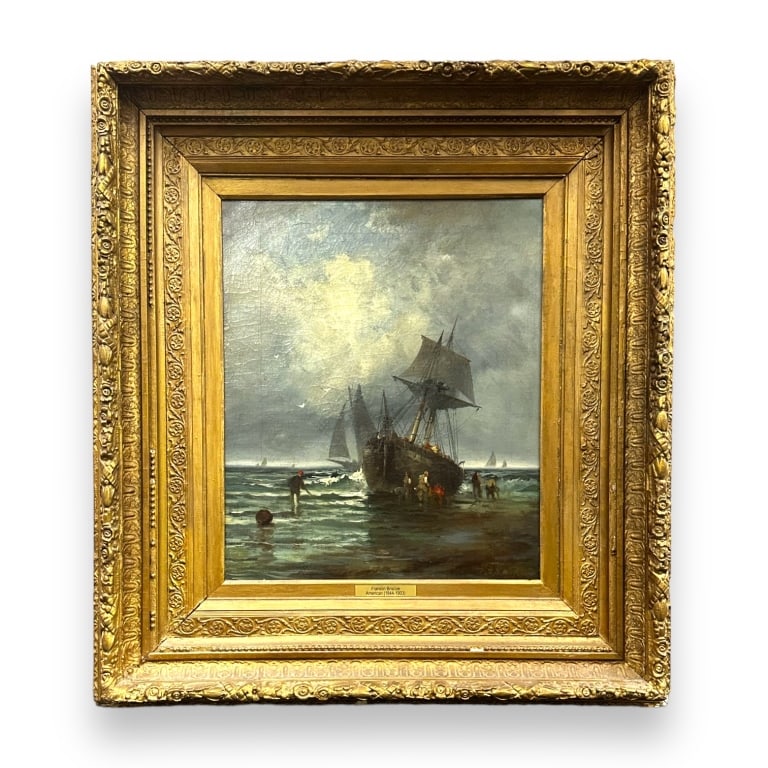 FRANKLIN BRISCOE (American, 1844-1903). Signed lower right. oil on canvas. Large frame. Artwork (1 of 5)