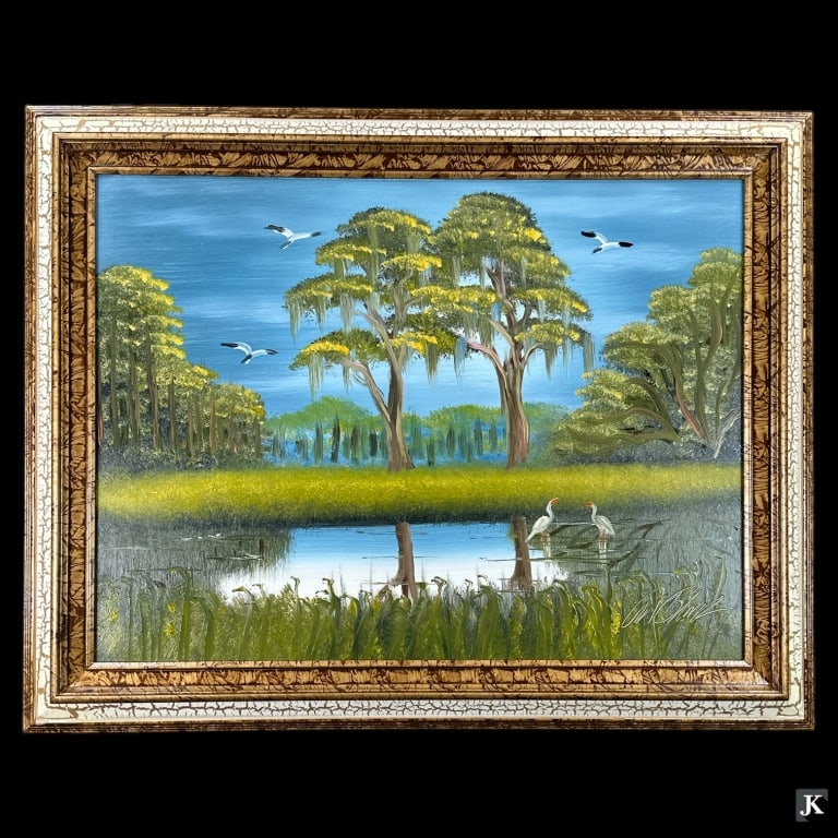 Al Black (USA B1947) Oil On Masonite Of Poinsienna (1 of 6)