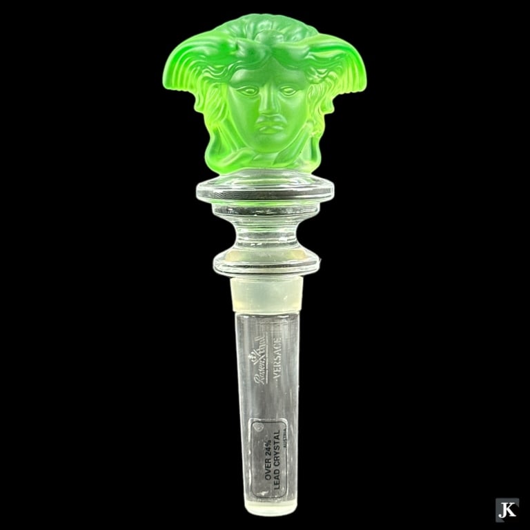 Versace Rosenthal Crystal Green Bottle Stopper (1 of 3)