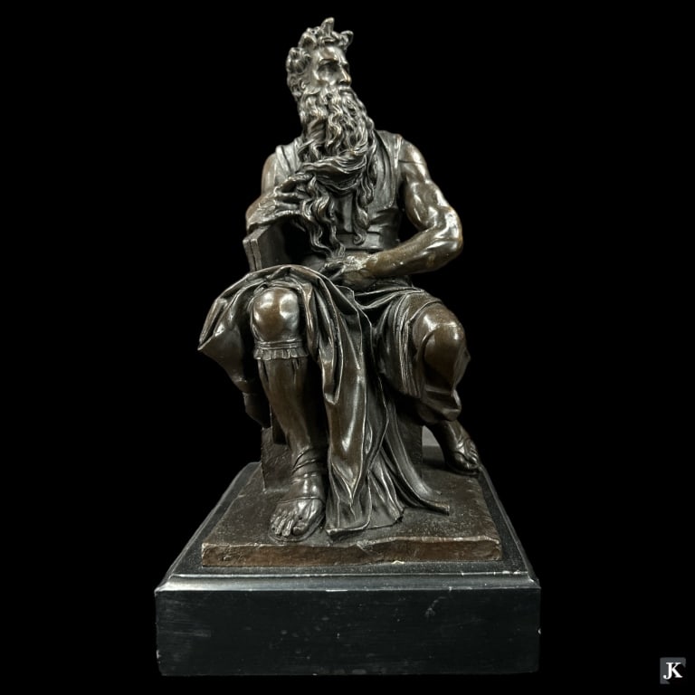 Mosè di Michelangel Bronze Sculpture, Signed (1 of 6)