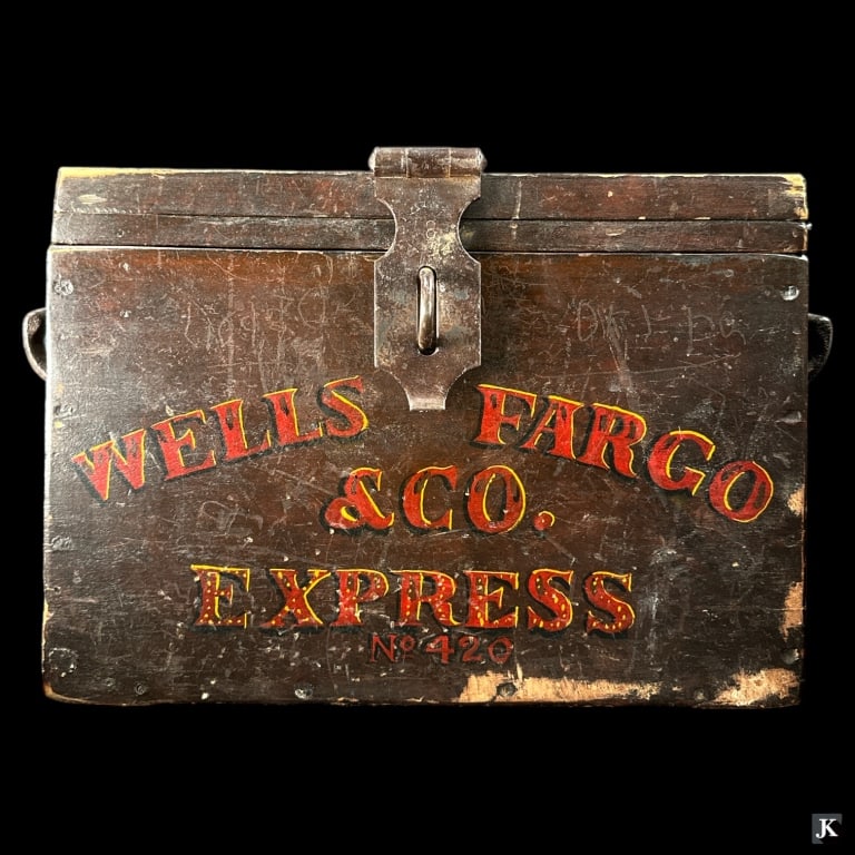 Antique Well's Fargo & Co Express No. 420 Lock Box (1 of 3)