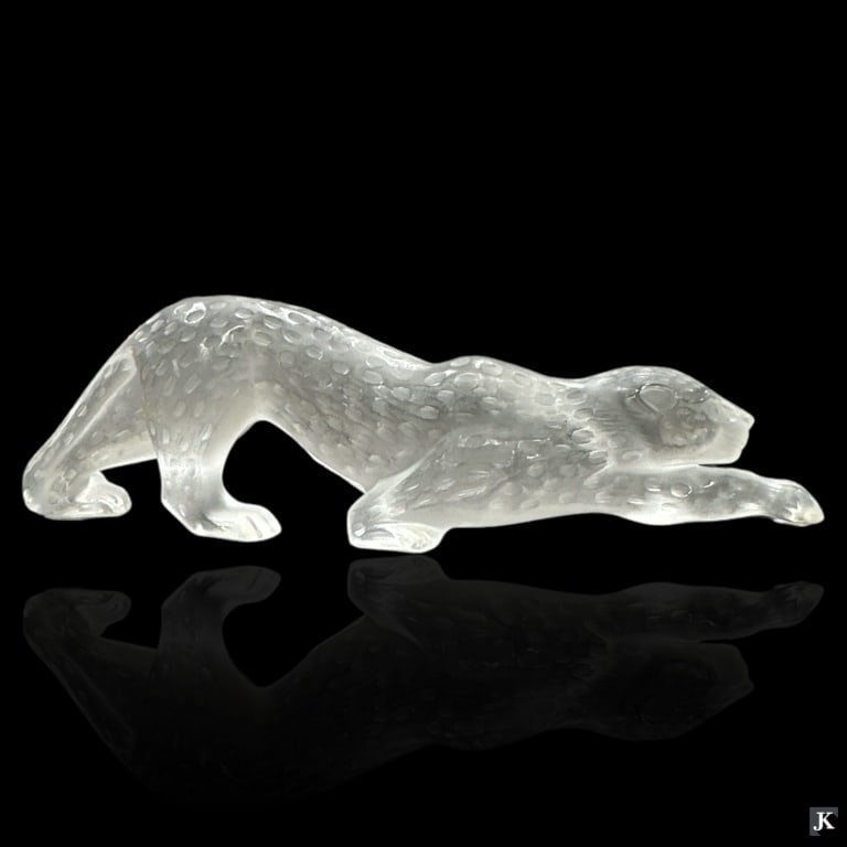 Lalique Clear And Frosted Crystal Jaguar Sculpture (1 of 4)