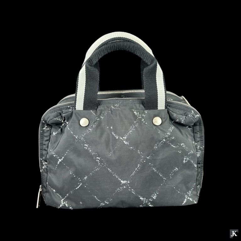 Chanel Travel Line Boston Three Zipper Black Bag (1 of 4)