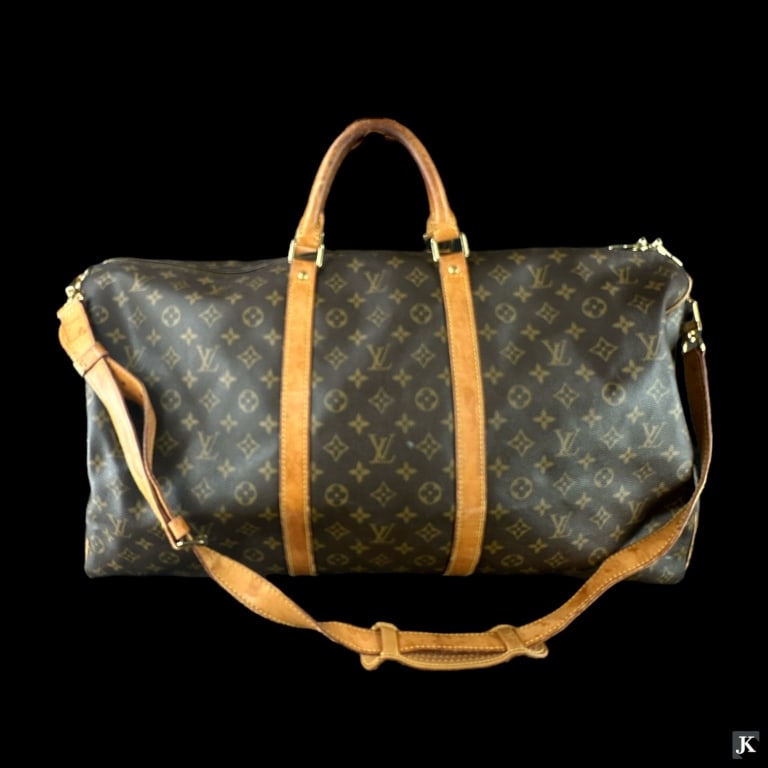 Louis Vuitton Brown Leather Monogram Duffle Bag (1 of 4)