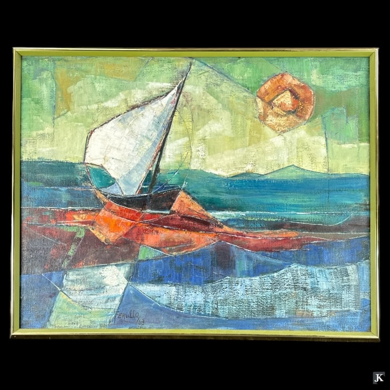 Edith Ferullo (USA 1928-2008) Oil Painting /Canvas (1 of 5)