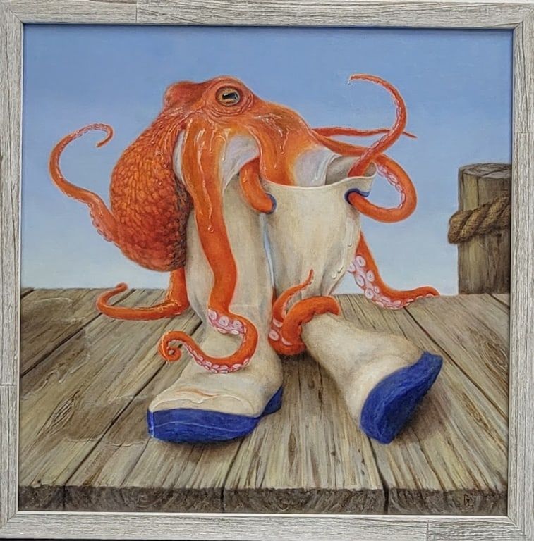 Georgina Love "Pus in Boots" Oil on Canvas (1 of 4)