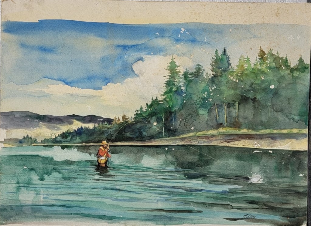 Randy Mack Bishop (1990-2004) Watercolor (1 of 3)