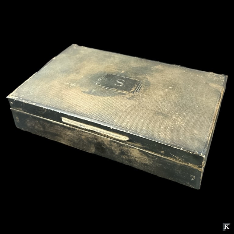 Art Deco Mappin & Webb Sterling Silver Humidoor Bo (1 of 4)