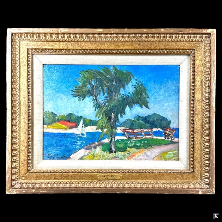 Hayley Lever (USA 1876-1958) Landscape On Board (1 of 5)