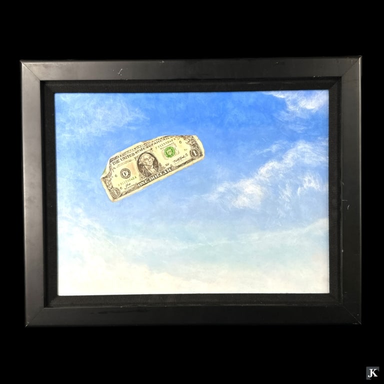 Georgina Love (USA 20th/21st C) "Kitting Funds" Oi (1 of 4)