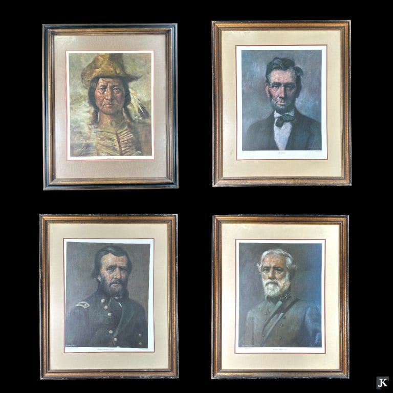 4 James C. Borden Hand Signed Portrait Lithographs (1 of 6)