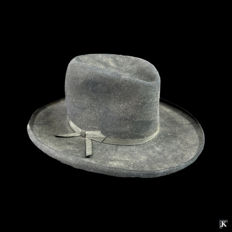 Early John B. Stetson Cowboy Hat - Black (1 of 3)