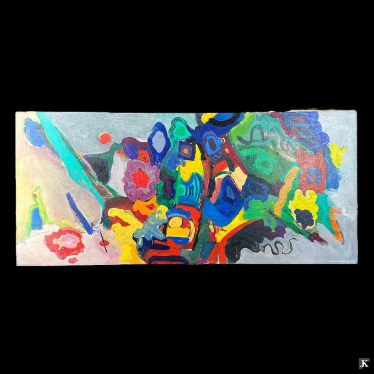 Oil On Canvas Tina Amarena (NY): Oil On Canvas Tina Amarena (NY). Abstract Art By Tina Amarena From The Movie Limitless. Retail Price 3.000$. Size; Canvas Height 40 Width 18. Painter Tina Amarena was born in Waterbury, CT, and studie