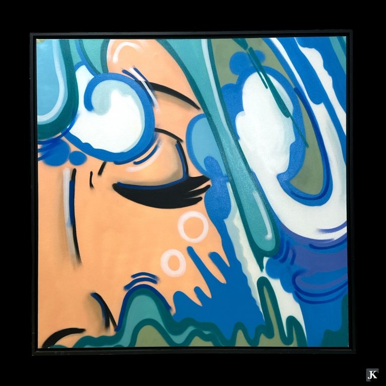 CRASH (JOHN MATOS) ACRYLIC & SPRAY PAINT ON CANVAS (1 of 6)