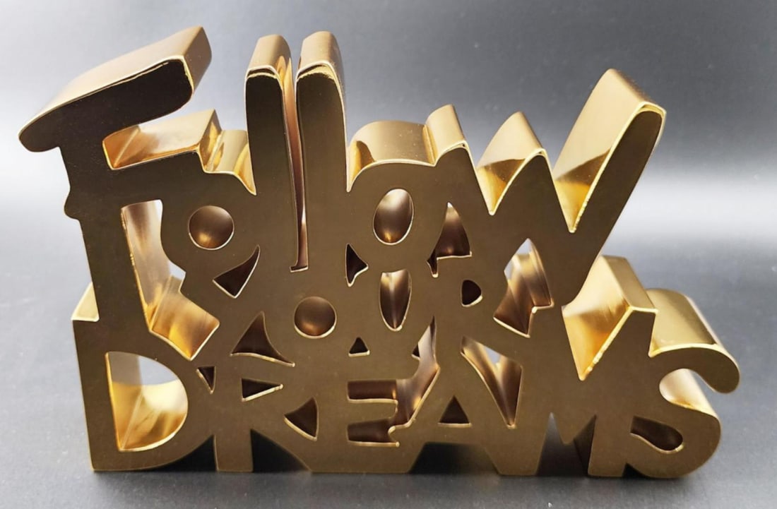 MR. BRAINWASH 'FOLLOW YOUR DREAMS -GOLD' 2023, SIG (1 of 7)