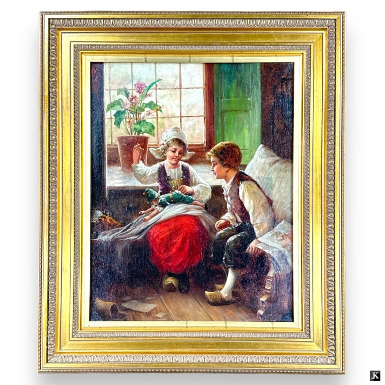 V. Elliot Dutch School Oil Painting On Canvas (1 of 4)