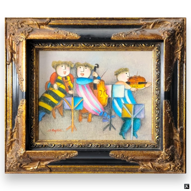 Joyce Roybal (USA B1955) Musician Oil On Canvas (1 of 4)