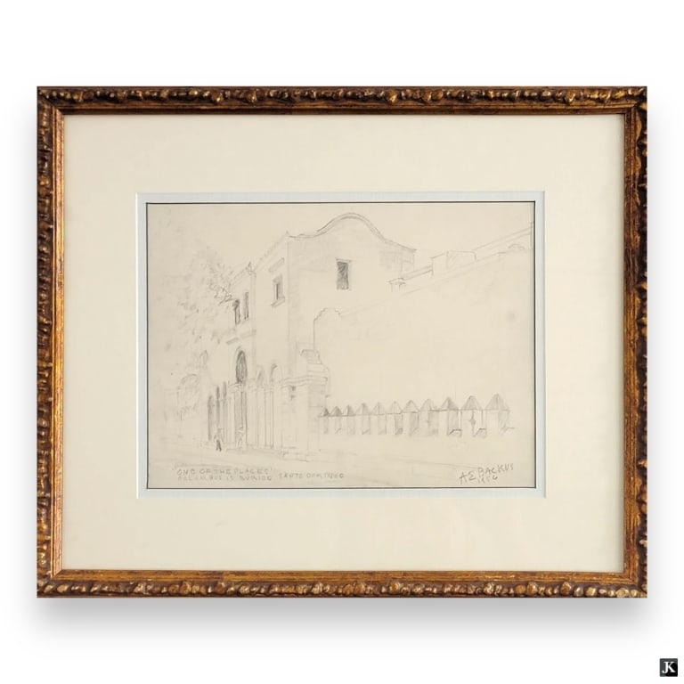 Beanie Backus (USA 4906-1990) Florida Highwaymen Pencil Townscape (1 of 4)