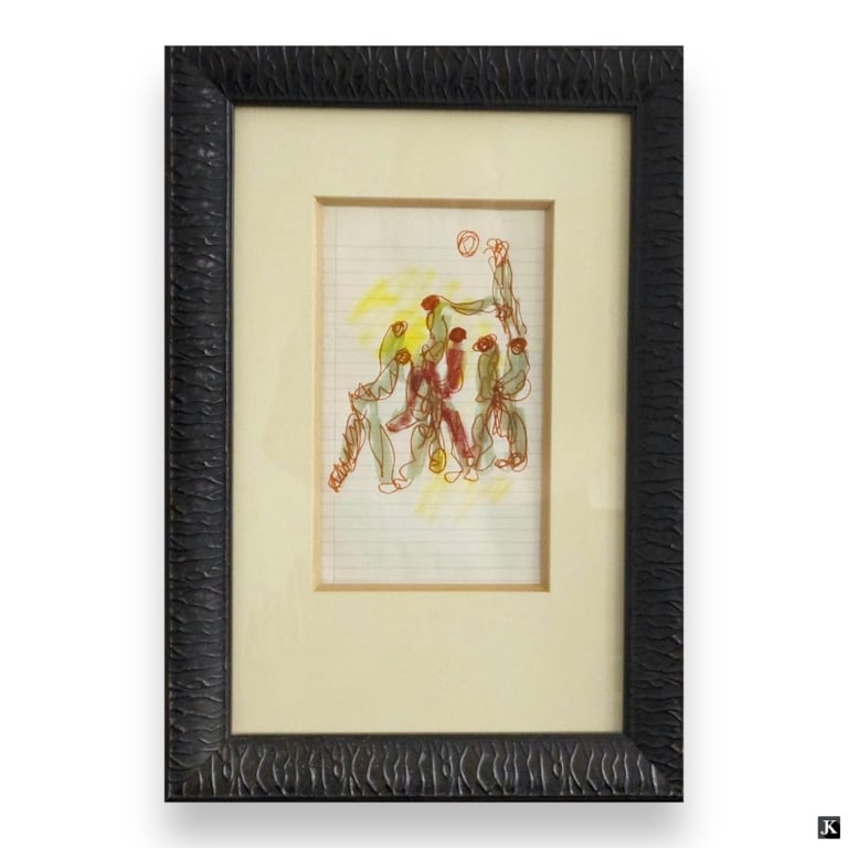 Purvis Young (USA 1943-2010) Sketch On Notebook Paper (1 of 3)