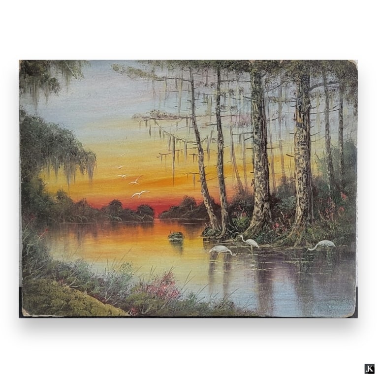 WC Addison (USA 1876-19??) Landscape Oil / Board (1 of 3)