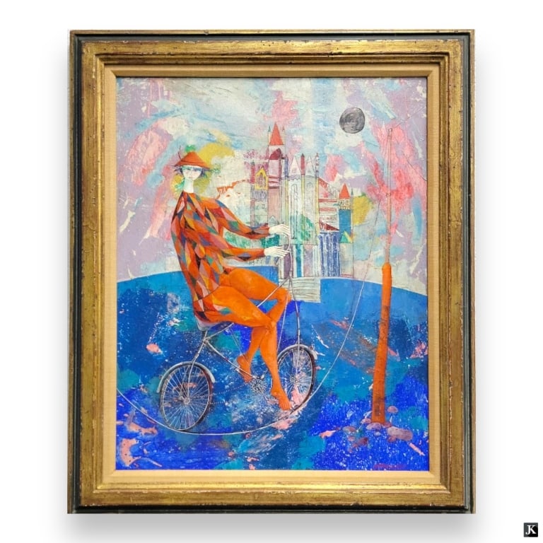 Luciano Spazzali (ITALY 1911-1997) Trapeze Oil (1 of 3)