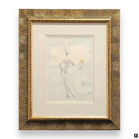 Erte Original Gouache "Le Blond Platine" Framed (1 of 4)