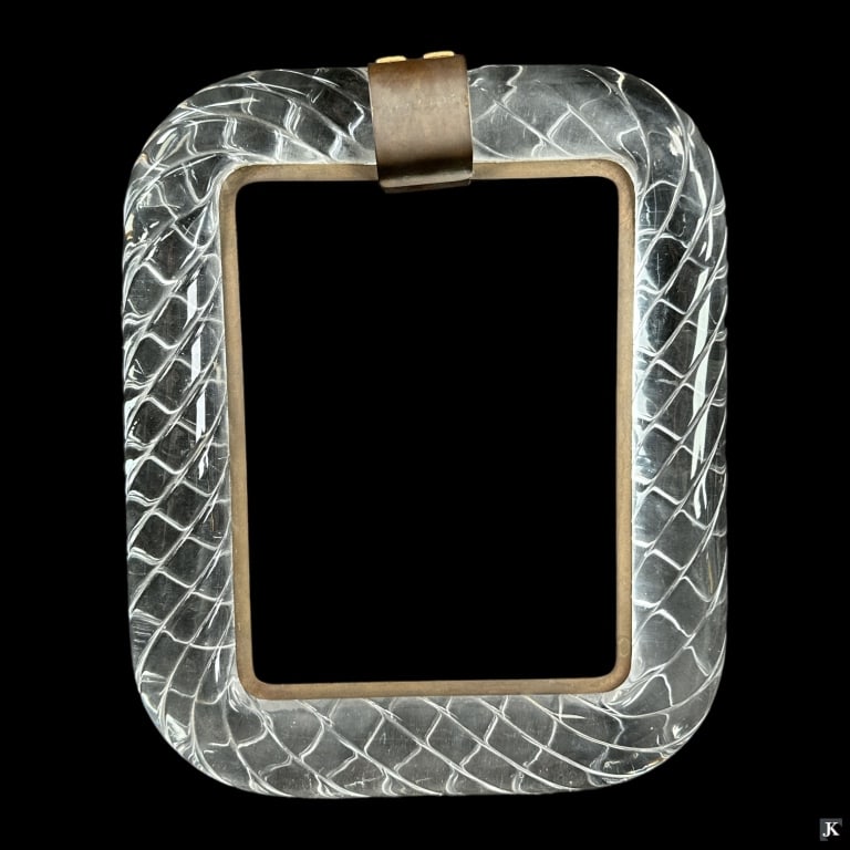 Vintage Cut Glass & Metall Heavy Picture Frame (1 of 2)