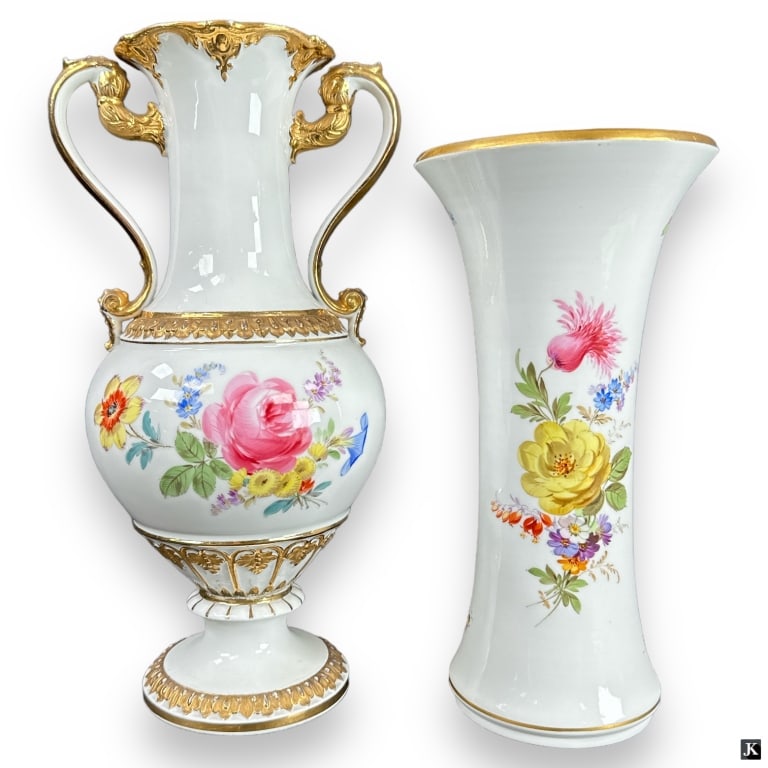 Lot Of 2 Meissen German Porcelain Vase & Urn (1 of 4)