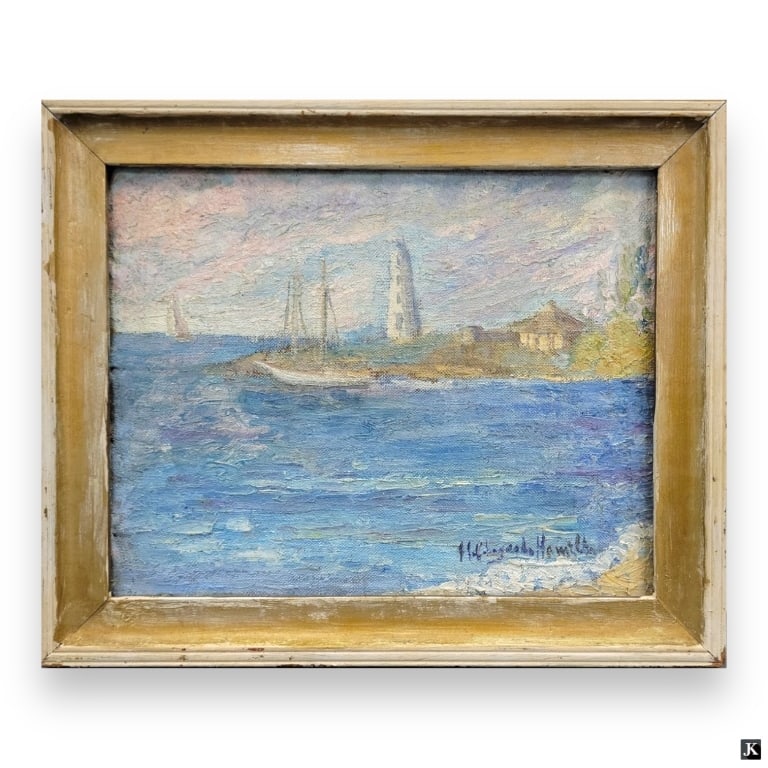 Hildegarde Hamilton (USA 1898-1970) Oil On Board (1 of 4)