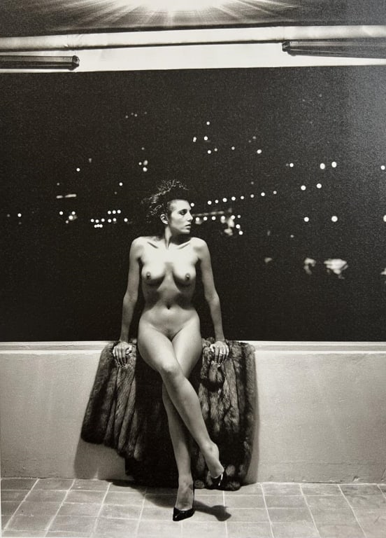 Helmut Newton, Night Nude II Nice 1981: Photographer: Helmut Newton (Germany, 1920 - 2004) - best known for his erotically charged highly stylized images, Helmut Newton was one of the most influential fashion photographers of all time. Titl