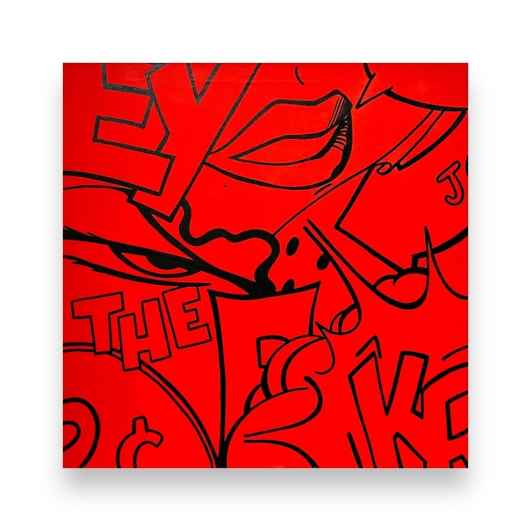 CRASH (JOHN MATOS) ACRYLIC & SPRAY PAINT ON CANVAS (1 of 4)