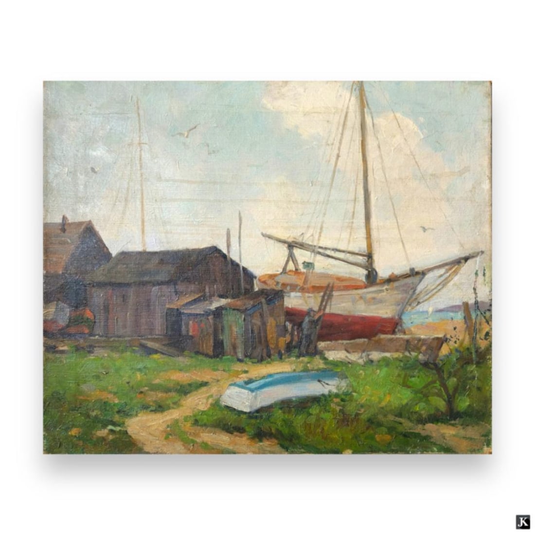 Unsigned Landscape Oil Painting On Canvas (1 of 3)